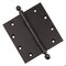 Embassy 5 x 5 Solid Brass Ball Bearing Hinge, Oil Rubbed Bronze Finish Acorn Tips 5050BBUS10BA-1 - alternate 1